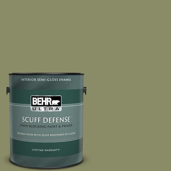 BEHR ULTRA 1 gal. #S370-5 Pesto Paste Extra Durable Semi-Gloss Enamel Interior Paint & Primer