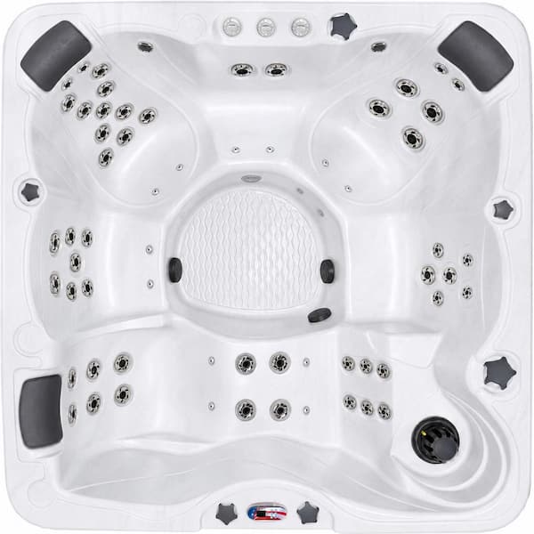 6-Person 72-Jet Premium Acrylic Lounger Spa Standard Hot Tub with Bluetooth Sound System and LED Lighting