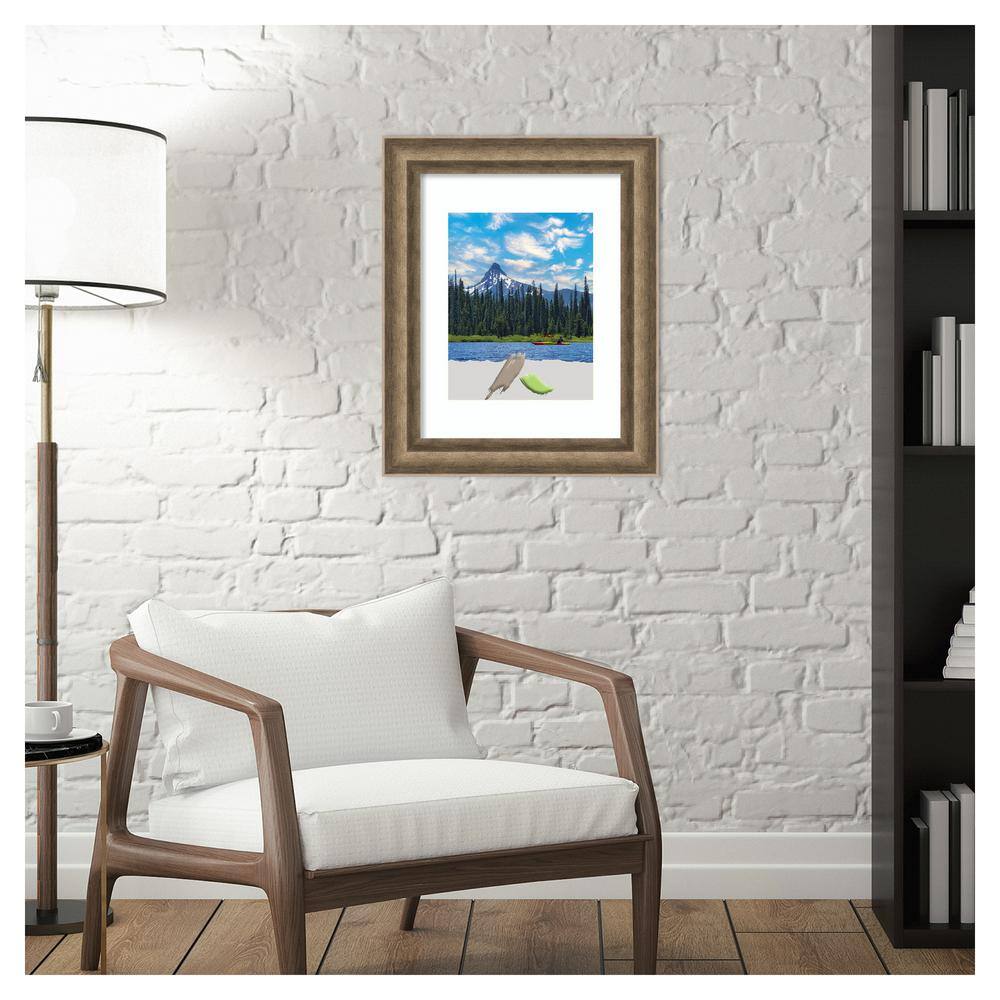 Matte Bronze Angled Wood 14" x 17" Picture Frame