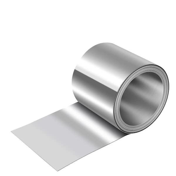 4 in. x 50 ft. Metal Roof Panels, 32 Gauge Aluminum Sheet Roll Flashing for Roofing Panels