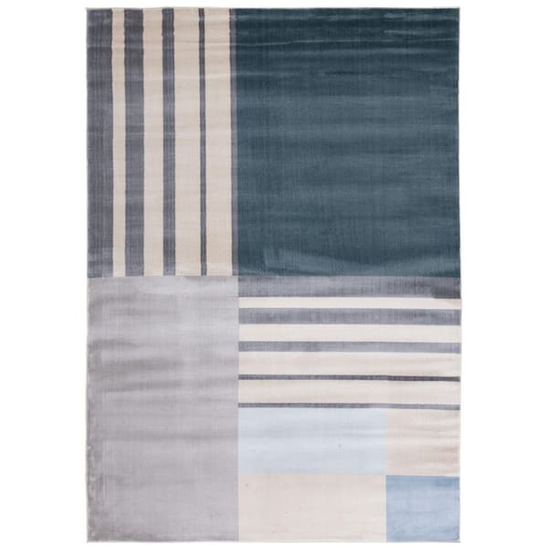 Orwell 7 ft. x 10 ft. Charcoal/Beige Abstract Geometric Area Rug