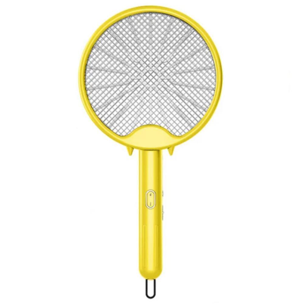 ITOPFOX Round Folding Electric Fly Swatter Usb Rechargeable W/Purple