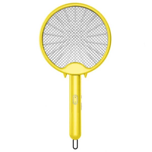 ITOPFOX Round Folding Electric Fly Swatter Usb Rechargeable W/Purple Light Trap Insect Exterminator Anti-Mosquito Device Yellow