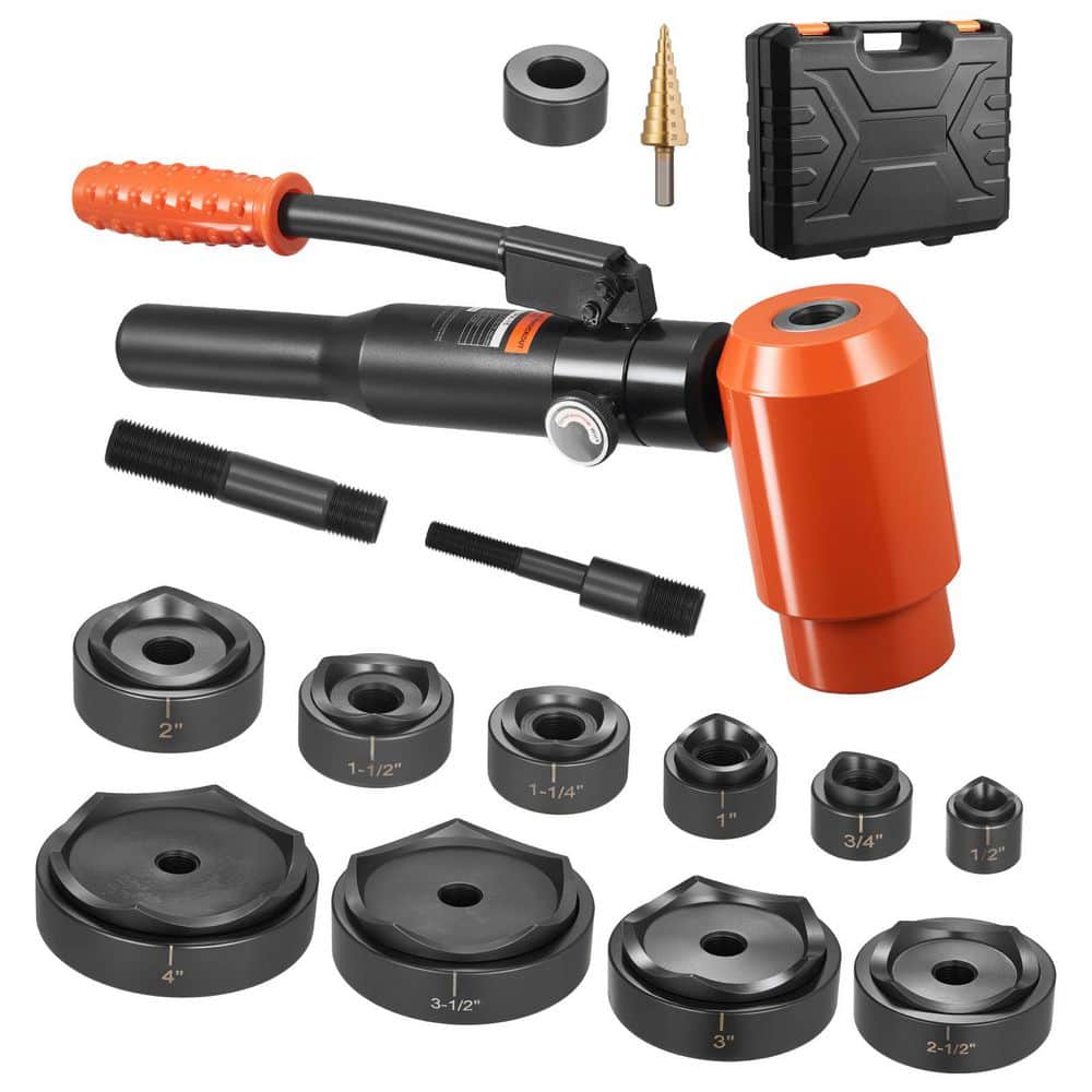 15 Ton Hydraulic Knockout Punch Set, 1/2 in. to 4 in. KO Tool Kit with 10 Dies for Metal Electrical Cabinets price history on PriceWatchPro