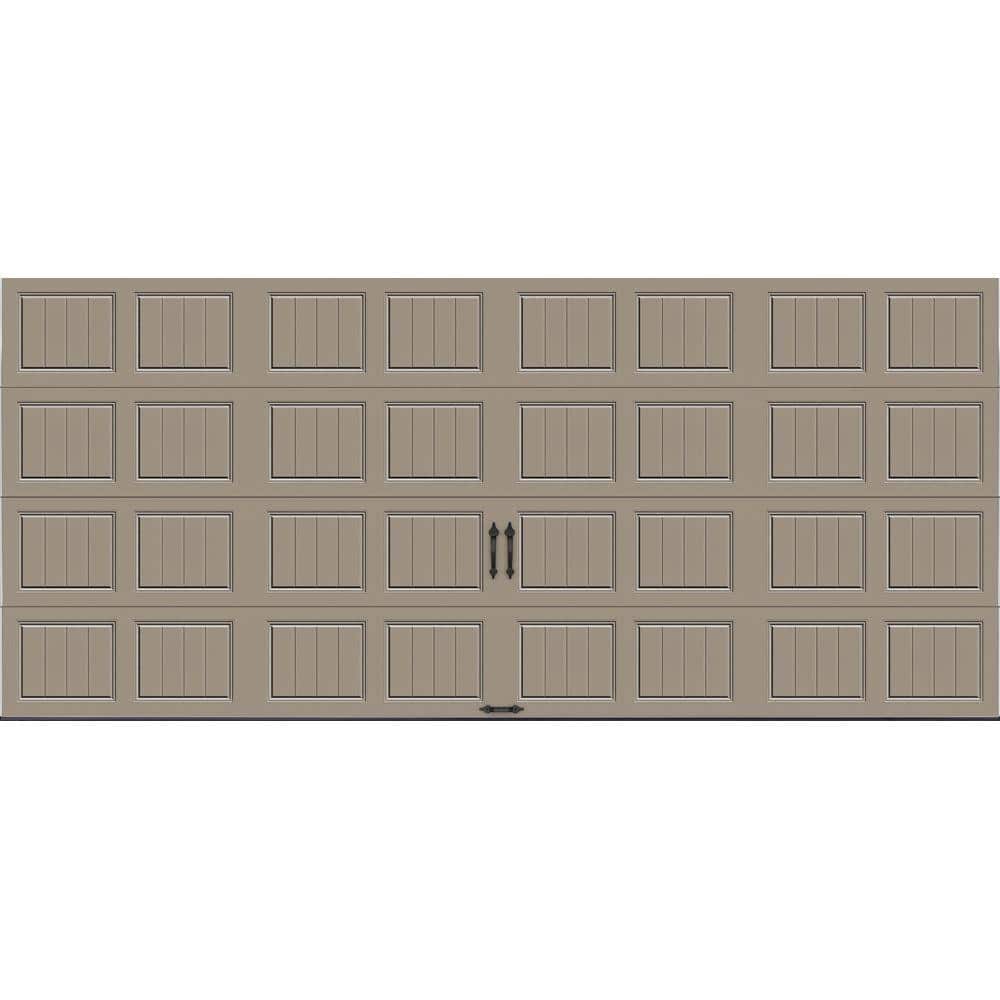 Gallery Steel Short Panel 16 ft x 7 ft Insulated 18.4 R-Value Sandtone Gara