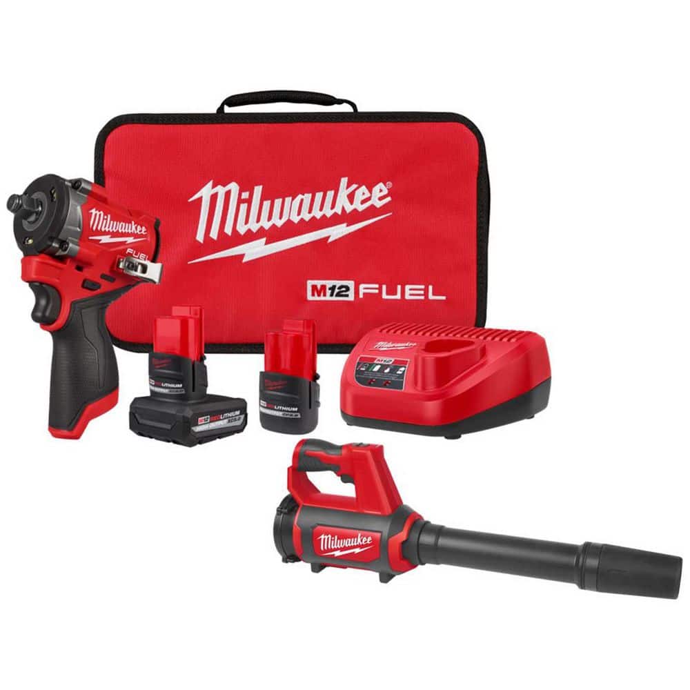 M12 FUEL 12V Li-Ion Brushless Cordless Stubby 1/2 in. Impact Wrench Kit w/ 5. 0Ah, 2. 5Ah High Output Batteries & Blower price history on PriceWatchPro