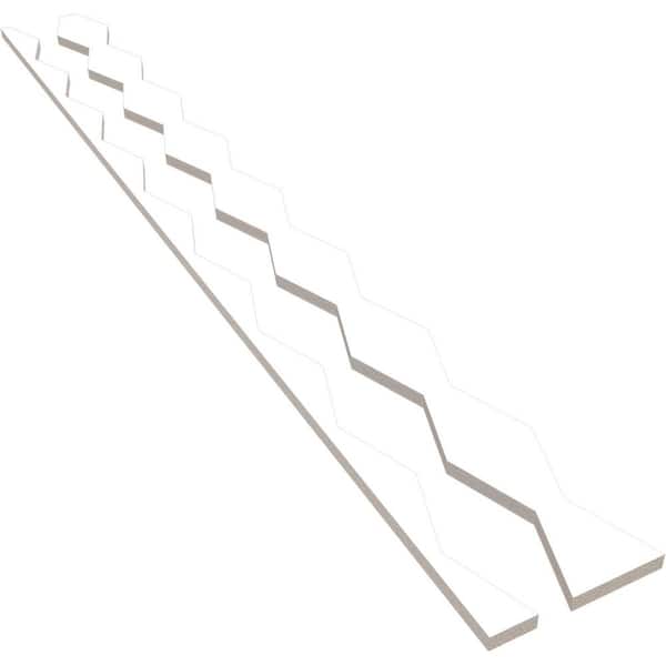 Ekena Millwork Cimarron 47 in. H x 0.5 in. W Slatwall Panels in PVC 24-Pack