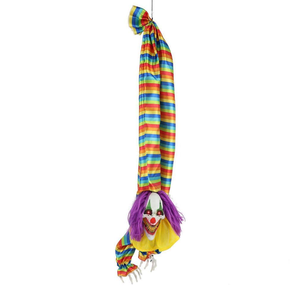 3.9 ft. Animatronic Hanging Upside Down Clown with Lights and Sound, Indoor/Covered Outdoor Halloween Decoration price history on PriceWatchPro