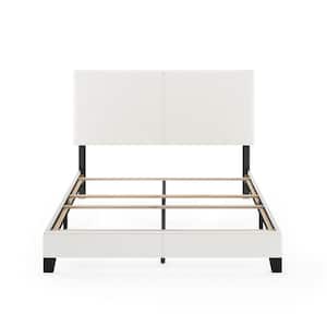 Pessac White Queen Upholstered Bed Frame