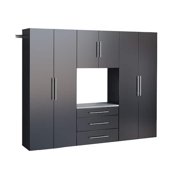 Prepac HangUps 90 in. W x 72 in. H x 16 in. D Storage Cabinet Set G in Black ( 4 Piece )