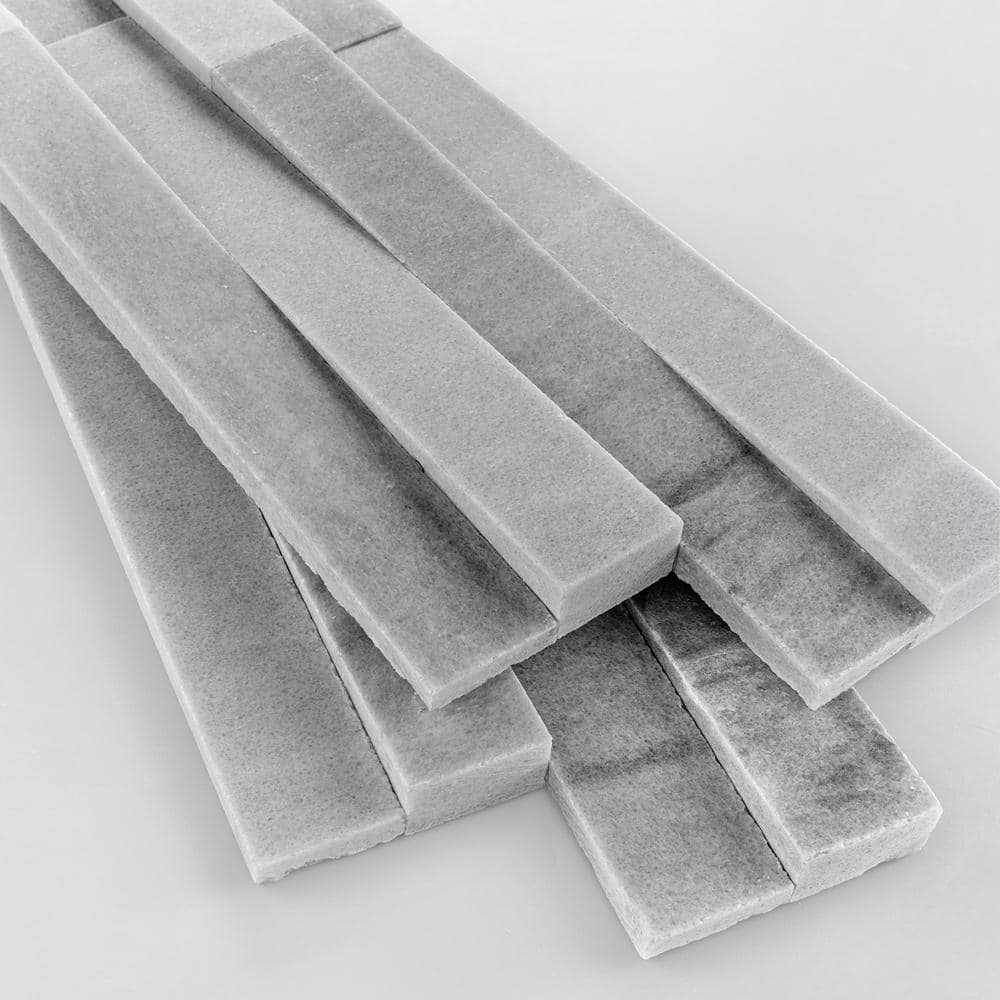 Lunar Gray 6x22 Honed Marble Wall Tile