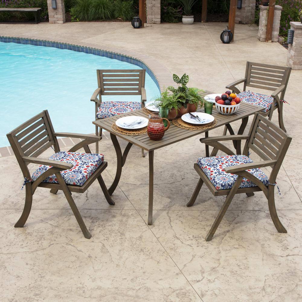 Clark Blue Outdoor Polyester Rocking Chair Cushion