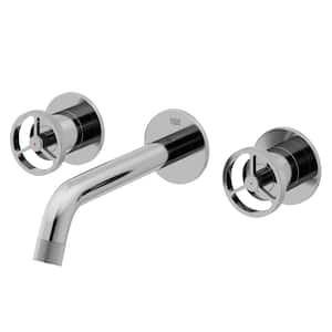Cass Two Handle Wall Mount Bathroom Faucet in Chrome