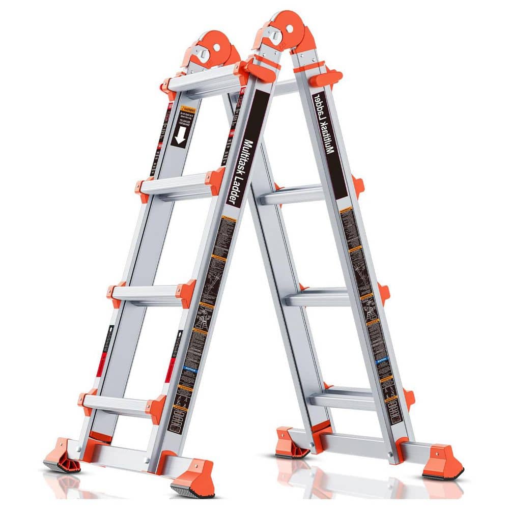 12 FT Anti-Slip Multi Position Aluminum Ladder Extension Folding A Frame Telescoping Ladder 1 Piece price history on PriceWatchPro