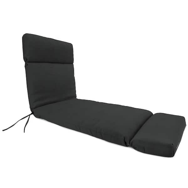 75.5 in. L x 22 in. W x 3.5 in. T Outdoor Chaise Lounge Cushion in Canvas Charcoal