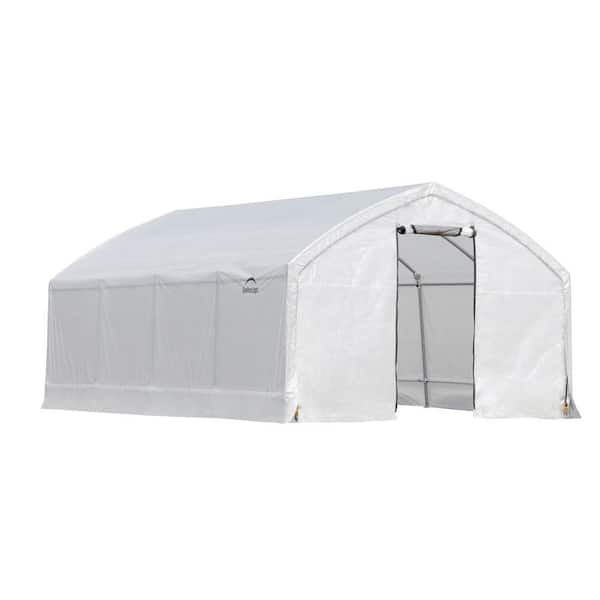 ShelterLogic AccelaFrame 12 ft. x 20 ft. x 9 ft. Steel and Polyethylene Translucent Greenhouse