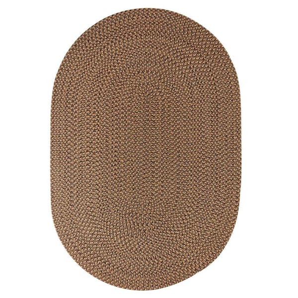 Westport Shades of Brown 10 ft. x 13 ft. Oval Indoor/Outdoor Braided Area Rug