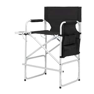 Black Cloth Iron Pipe Folding Director Chair