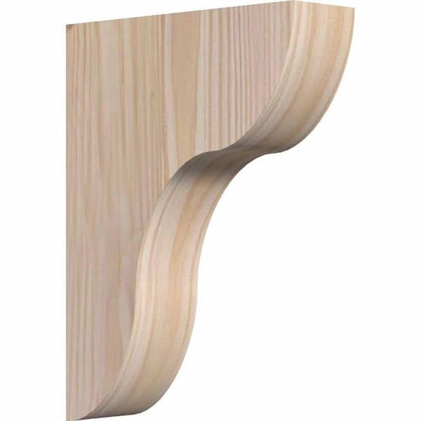 Ekena Millwork 3-1/2 in. x 12 in. x 16 in. Douglas Fir Carmel Smooth Corbel