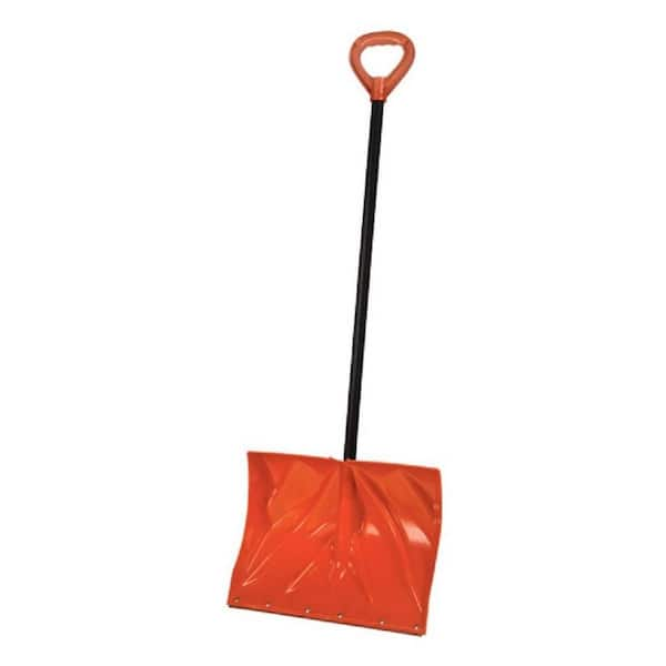 Bigfoot 35 in. Metal Handle Plastic Snow Shovel, Multi-Use Blade Dozer ...