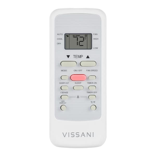 Vissani - 6,000-BTU 115-Volt 3-in-1 Portable Air Conditioner for 250 sq. ft. Rooms in White, Powered by Hubspace