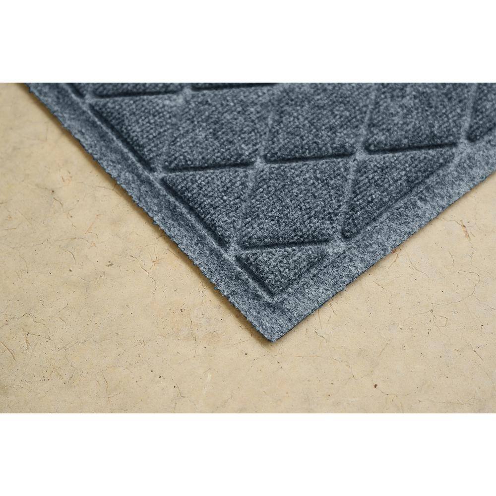 Eco-Friendly Polypropylene WaterHog Outdoor Mat in Blue Stone