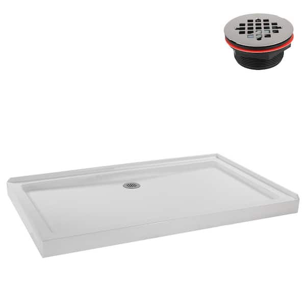 Streamline 60 in. L x 36 in. W Corner Acrylic Shower Pan Base