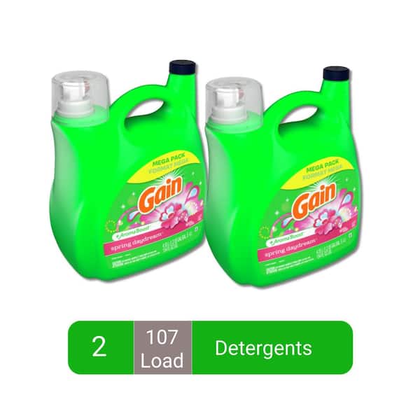 Gain Plus Aroma Boost HE 154 oz. Spring Daydream Scent Liquid Laundry  Detergent (107-Loads, Multi Pack-2) 078557164938 - The Home Depot