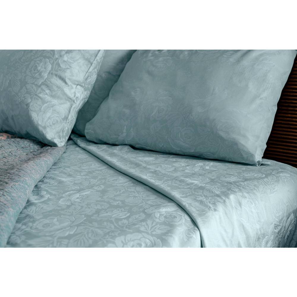 Lintex Blue 300 Thread Count Damask 55 Cotton 45 Polyester 6Piece