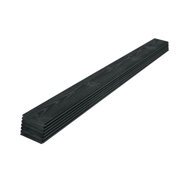 Edge 1 in. x 6 in. x 8 ft. Thermally Modified Black Forest Pine Tongue and Groove Weathered Barn Wood Boards (6-Pack)