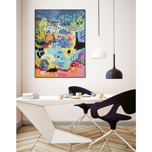 Unbranded 18 in. x 24 in. "Whimsical Pond III" by Karen Fields Framed Wall Art