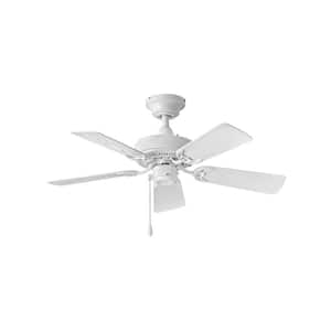 Hinkley Cabana 36" 3-Speed Indoor/Outdoor Ceiling Fan, Appliance White