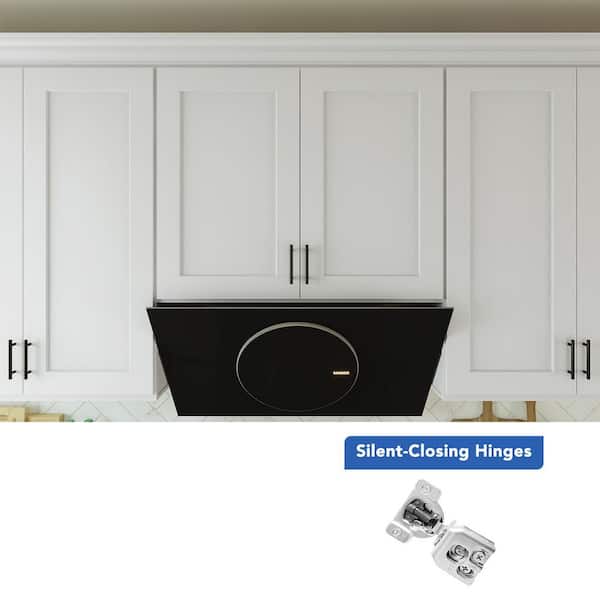 36 in. W x 12 in. D x 36 in. H Ready to Assemble Solid Wood Shaker Wall Kitchen Cabinet in White