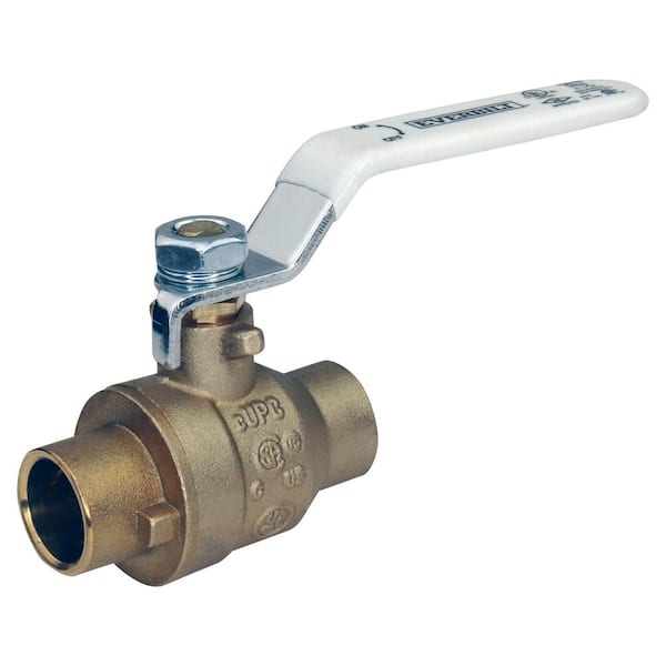 1/2 in. Sweat x 1/2 in. Sweat Lead Free Brass Full Port Ball Valve