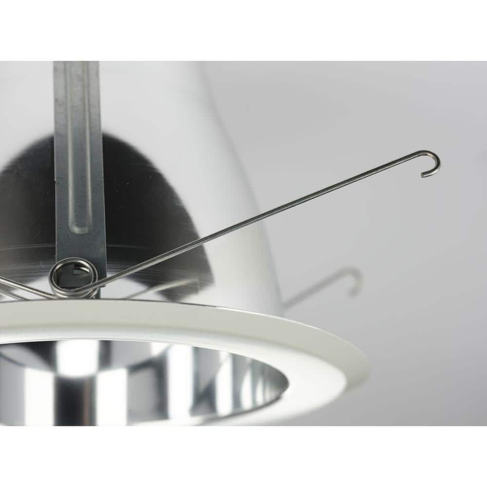 5" White Aluminum Recessed Trim with Clear Reflector