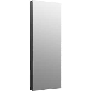 Maxstow 15 in. x 40 in. Surface-Mount Medicine Cabinet with Mirror in Dark Anodized Aluminum