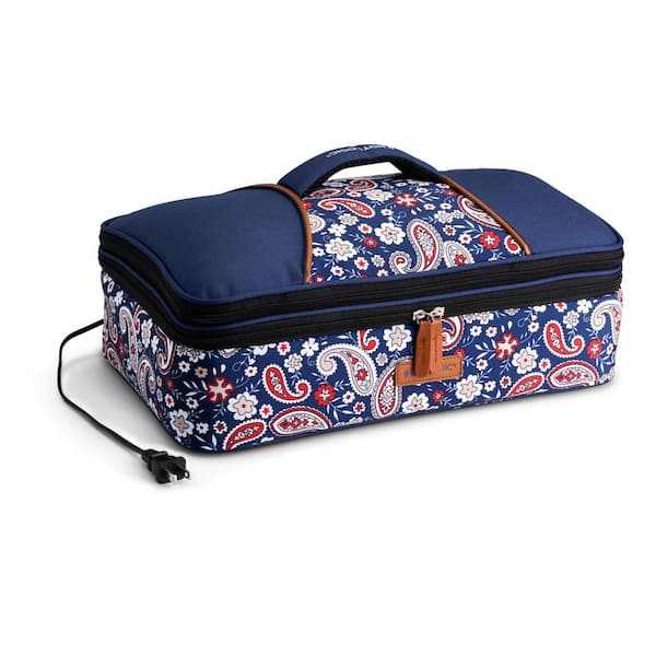 HOTLOGIC Blue Paisley Casserole Lunch Bag Plus 120V