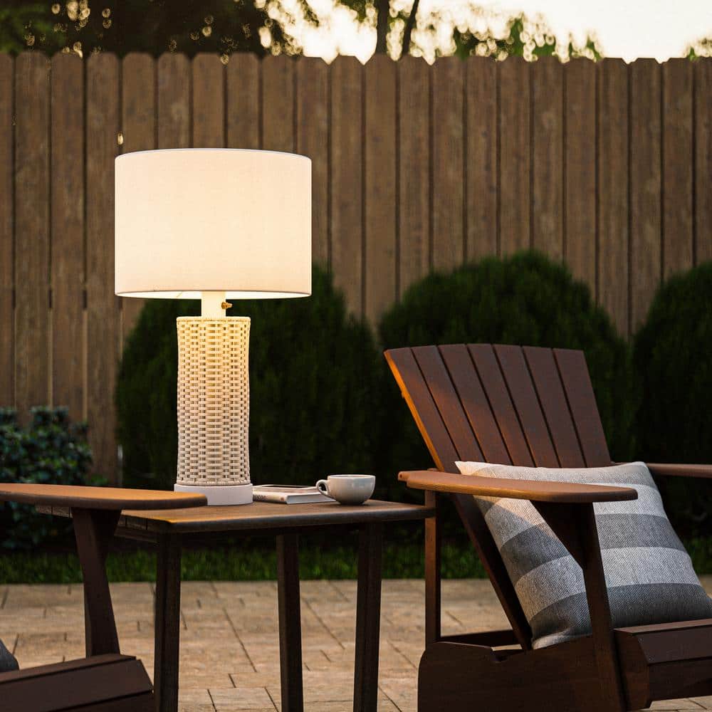 Maplebrook 27. 5 in. White Outdoor/Indoor Round Table Lamp price history on PriceWatchPro