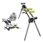 15 Amp 12 in. Corded Sliding Compound Miter Saw with LED Cutline Indicator with Universal Miter Saw QUICKSTAND