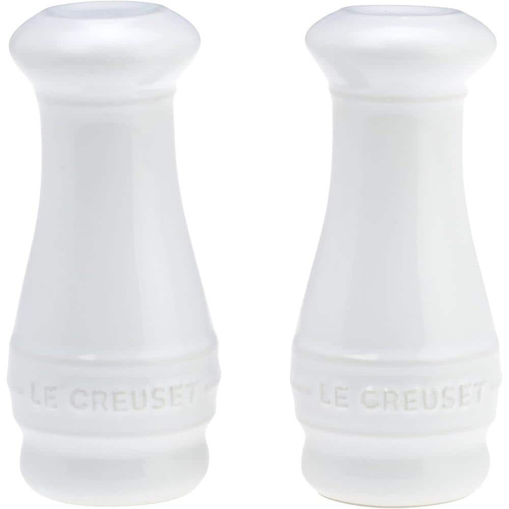White Stoneware Salt and Pepper Shakers Set