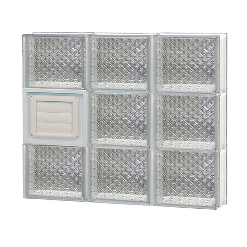 23.25 in. x 23.25 in. x 3.125 in. Frameless Diamond Pattern Glass Block Window with Dryer Vent price history on PriceWatchPro
