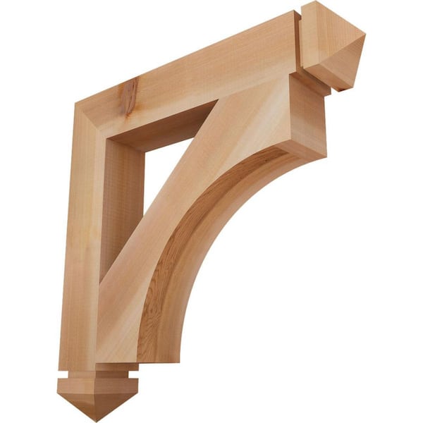 Ekena Millwork 3.5 in. x 24 in. x 24 in. Western Red Cedar Westlake Arts and Crafts Smooth Bracket