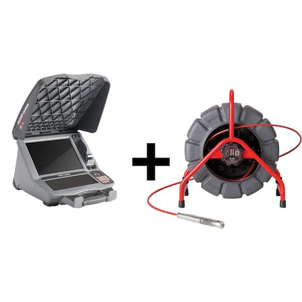 SeeSnake Mini Inspection Sewer Camera Reel (200 ft. Cable for 1-1/2 in.-8 in. Lines) and CS12x 12 in. Monitor Bundle