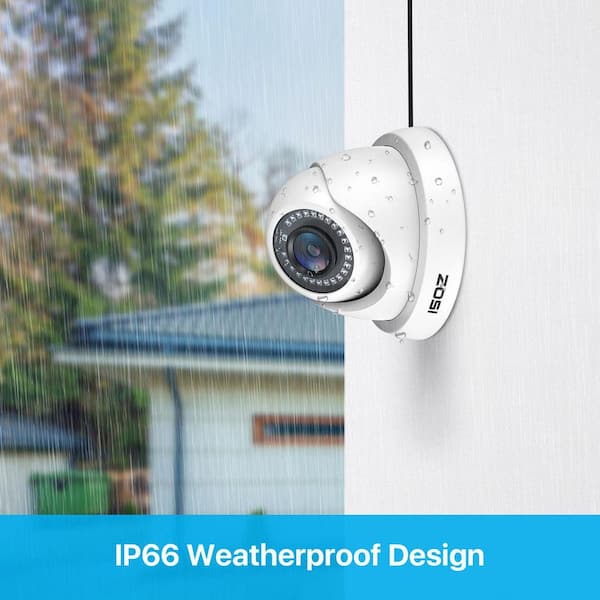 ZOSI Wired 1080p Outdoor Dome Security Camera 4-in-1 Compatible