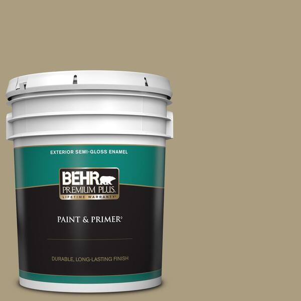 BEHR PREMIUM PLUS 5 gal. #BNC-16 Winter Sage Semi-Gloss Enamel Exterior Paint & Primer