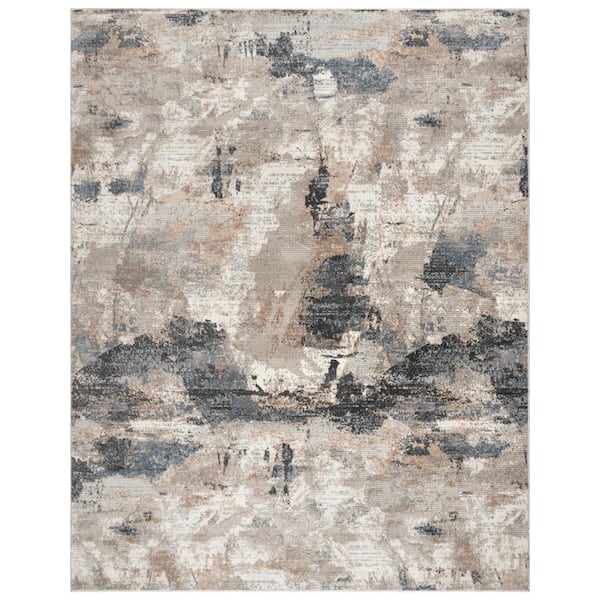 Gertmenian Quattro Paola Cream 9 ft. x 13 ft. Abstract Indoor Area Rug