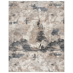 Quattro Paola Cream 5 ft. x 7 ft. Abstract Indoor Area Rug