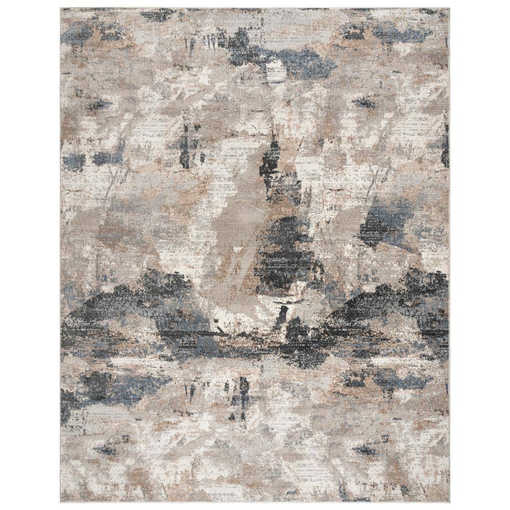 Gertmenian & Sons Quattro Paola Cream 9 ft. x 13 ft. Abstract Indoor