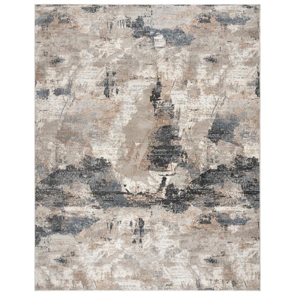Gertmenian & Sons Quattro Paola Cream 9 ft. x 13 ft. Abstract Indoor Area Rug