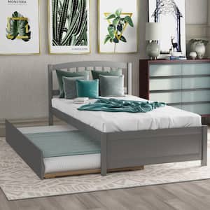 Ojai Gray Twin Size Platform Bed with Trundle